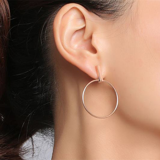 Circular Stainless Steel Earrings