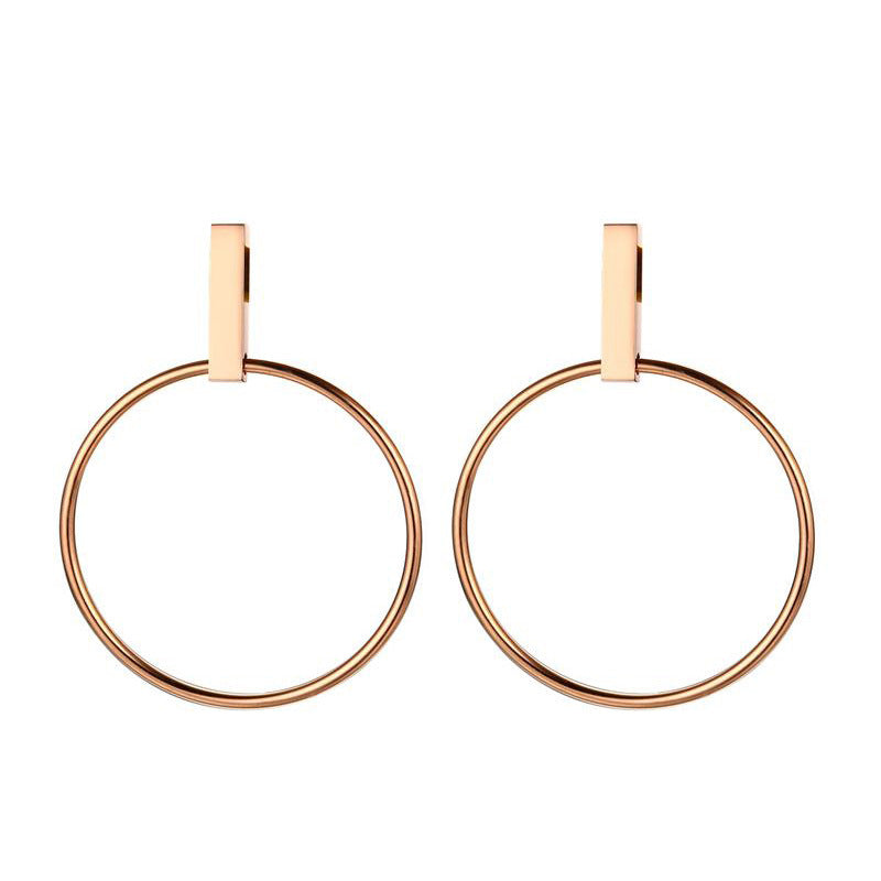 Circle Stainless Steel Earrings