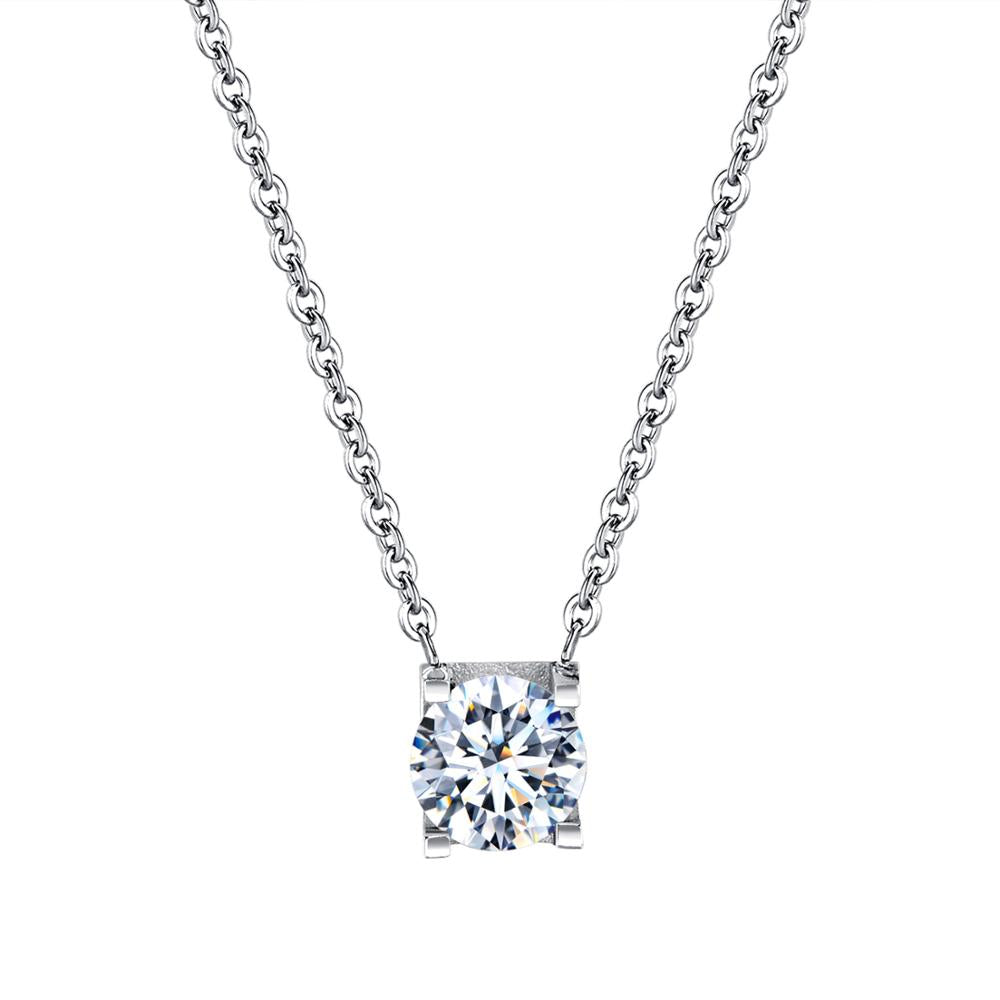 Solitaire Stainless Steel Necklace