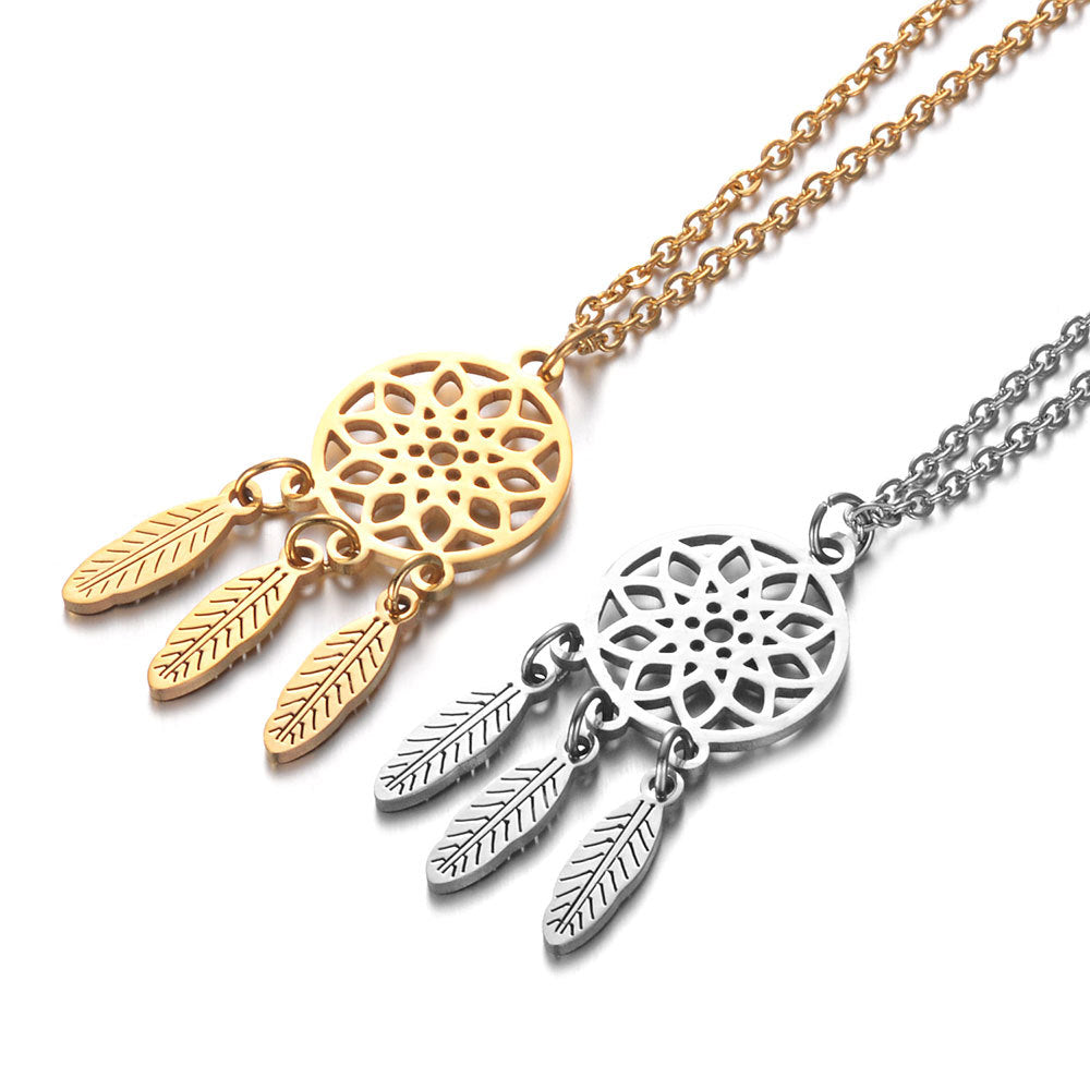 Dream Catcher Stainless Steel Necklace