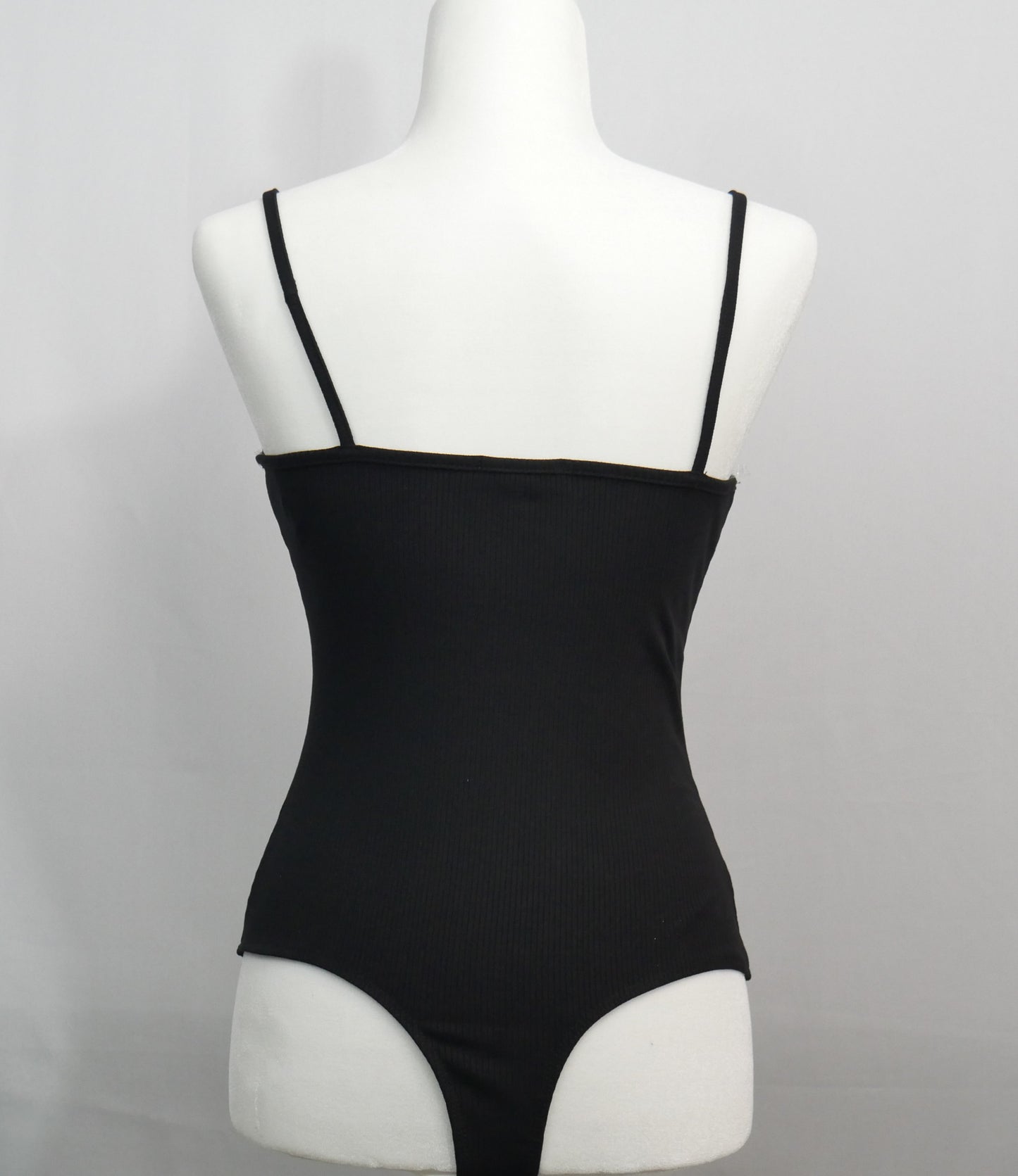 Mesh Trim Black Bodysuit