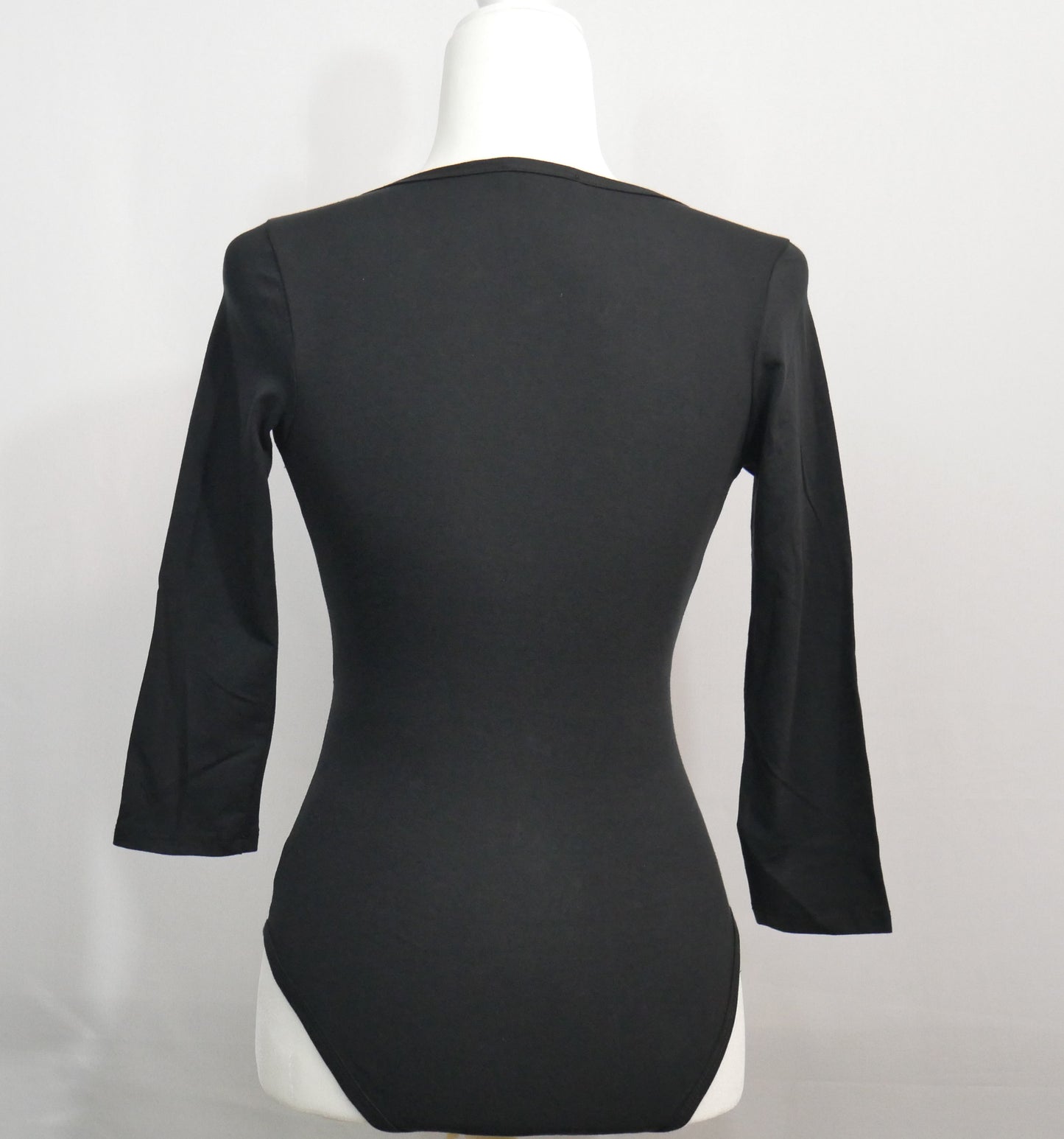 Basic Black V-Neck Bodysuit