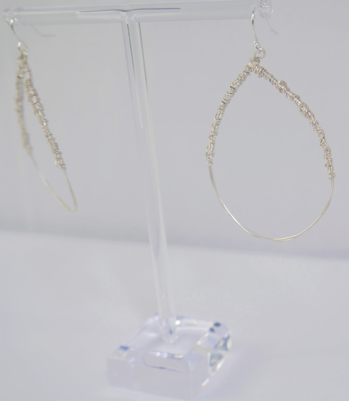 Teardrop Wire Wrap Earrings