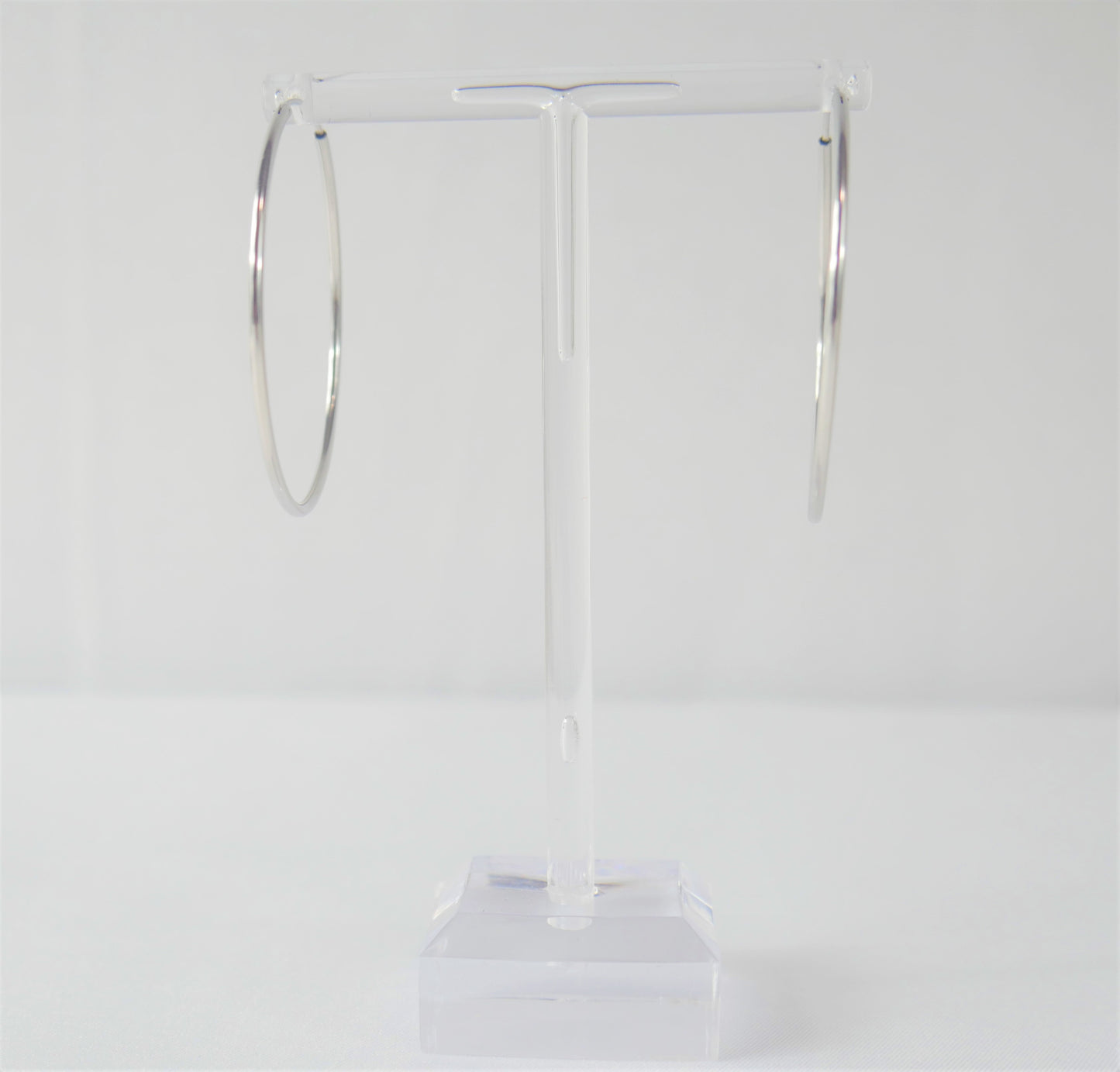 Basic & Fab 1.6" Hoop Sterling Silver Earrings