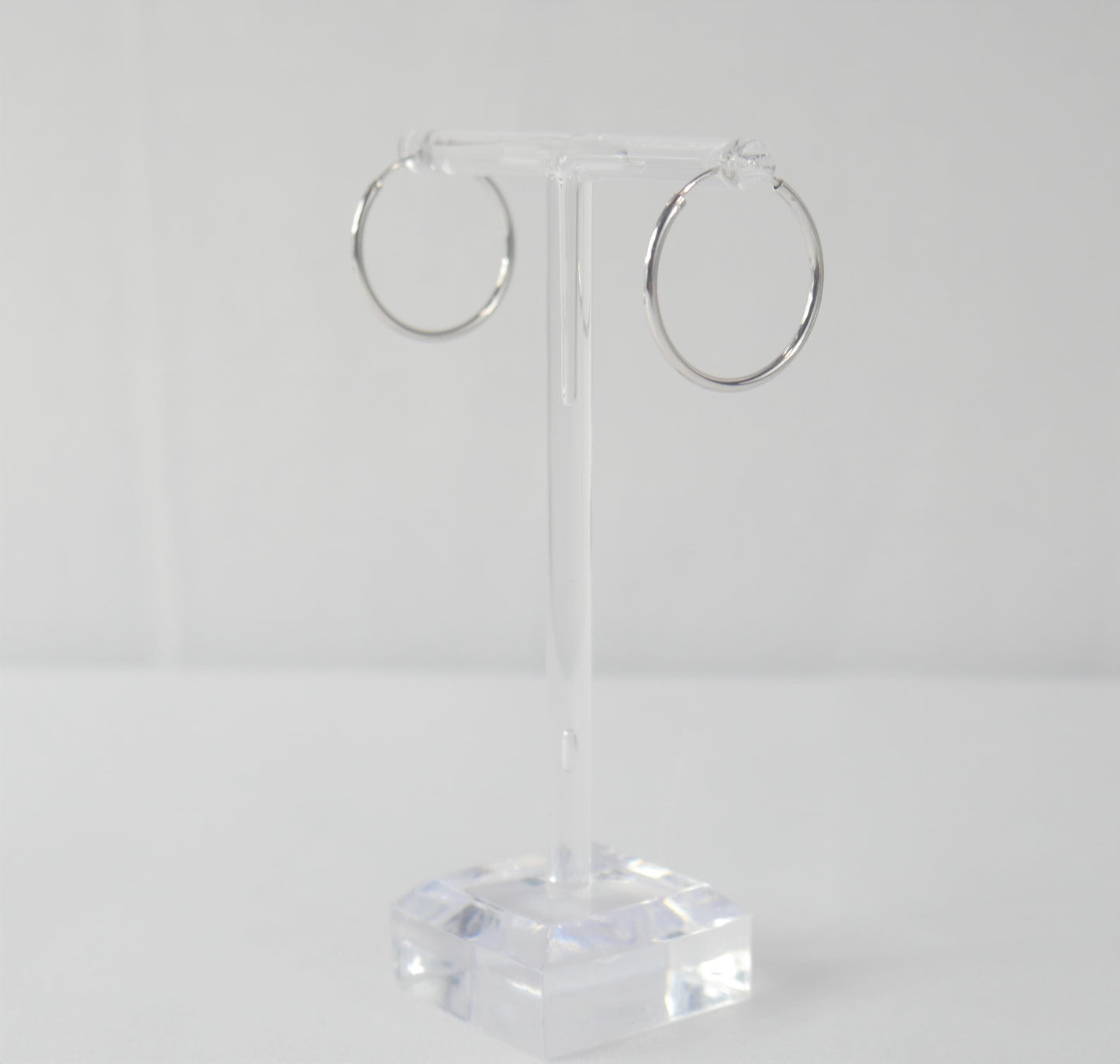 Basic & Fab .8" Hoops Sterling Silver Earrings