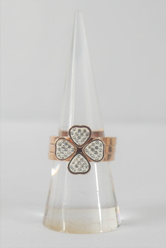 Clover Stainless Steel Ring