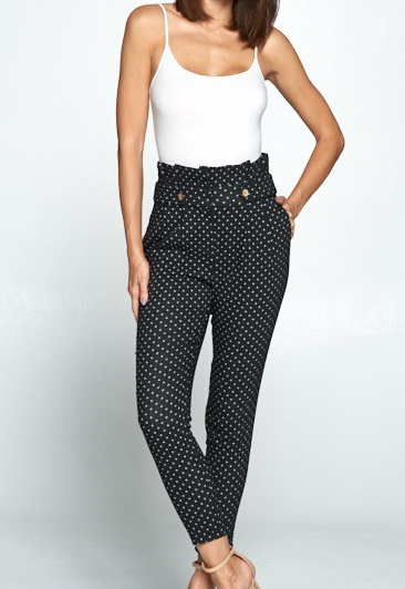 Dotted High Waist Pants