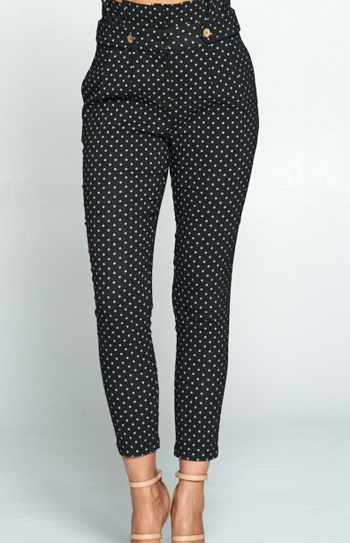 Dotted High Waist Pants