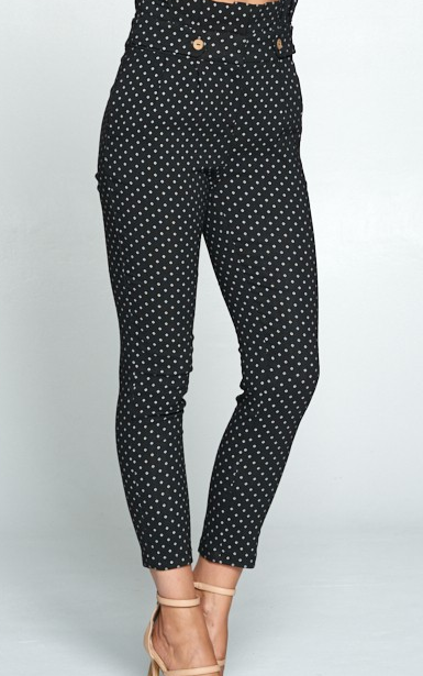 Dotted High Waist Pants