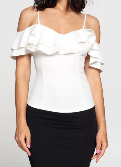 Ruffles White Shirt